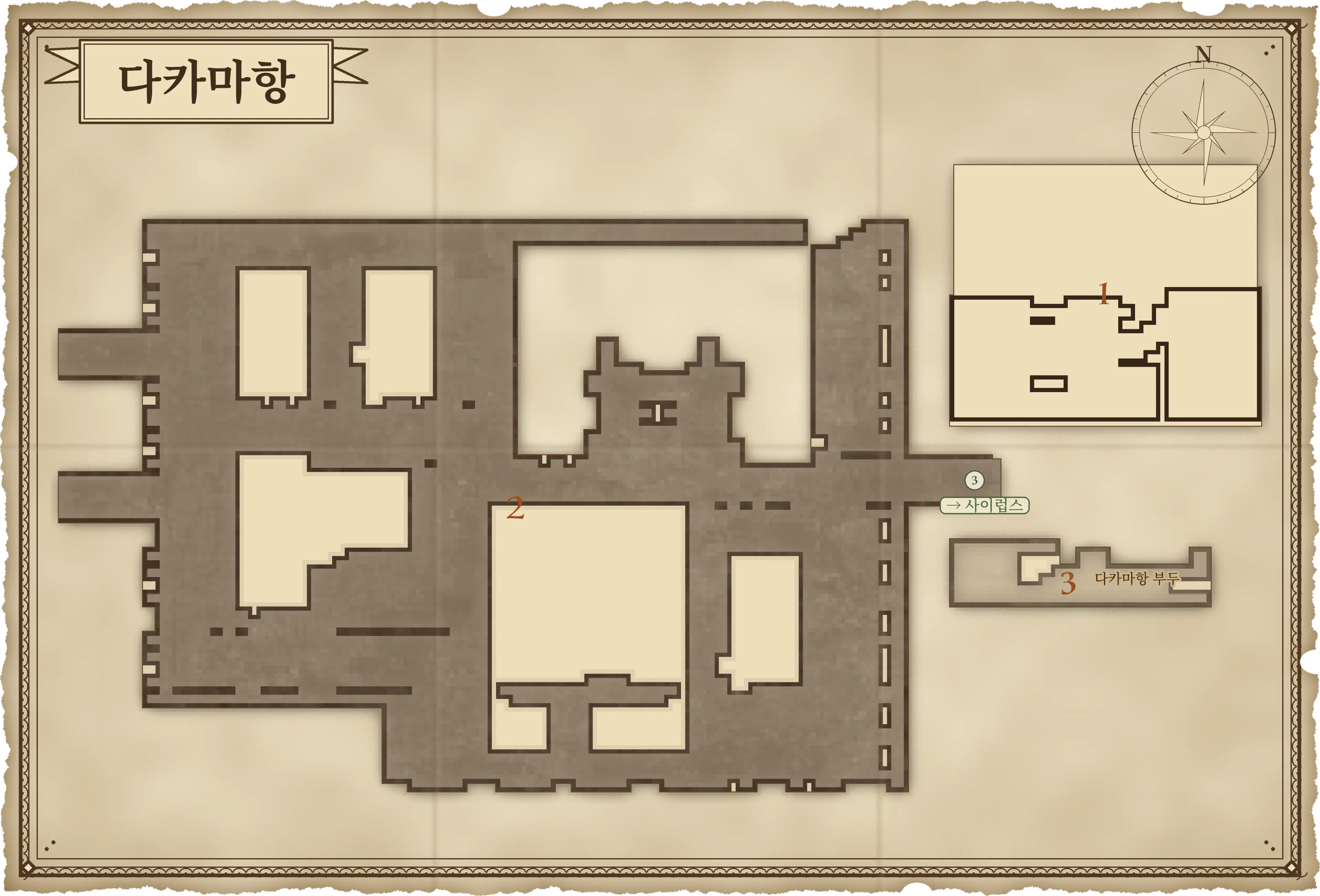 다카마항 전체 지도