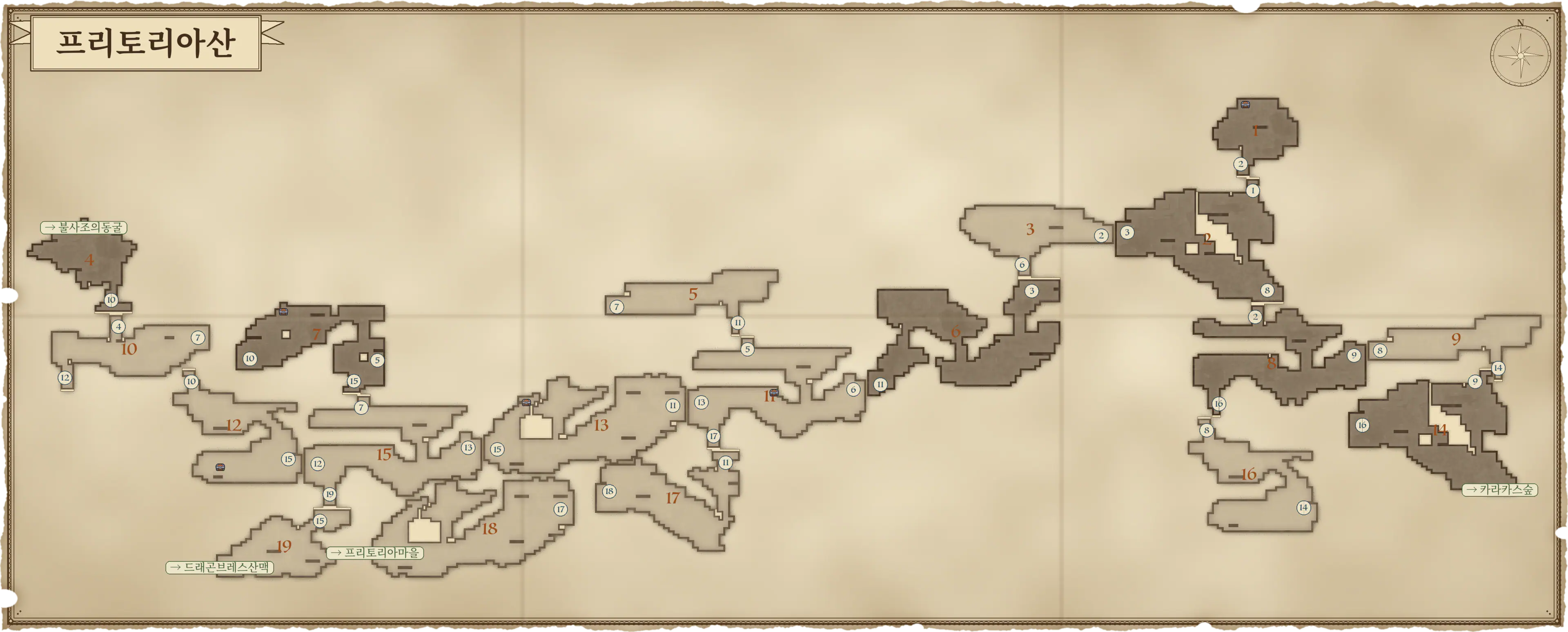프리토리아산 전체 지도