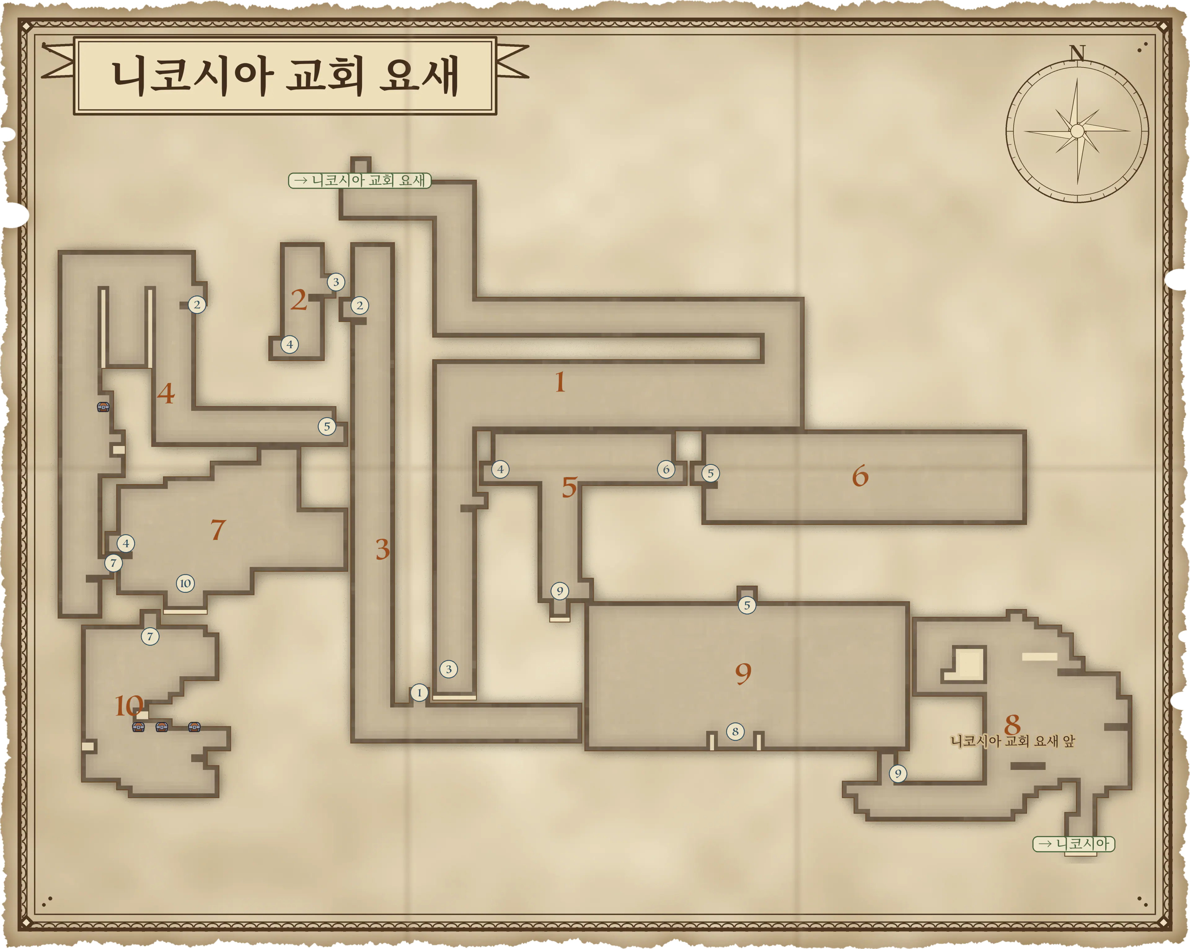 니코시아 교회 요새 전체 지도