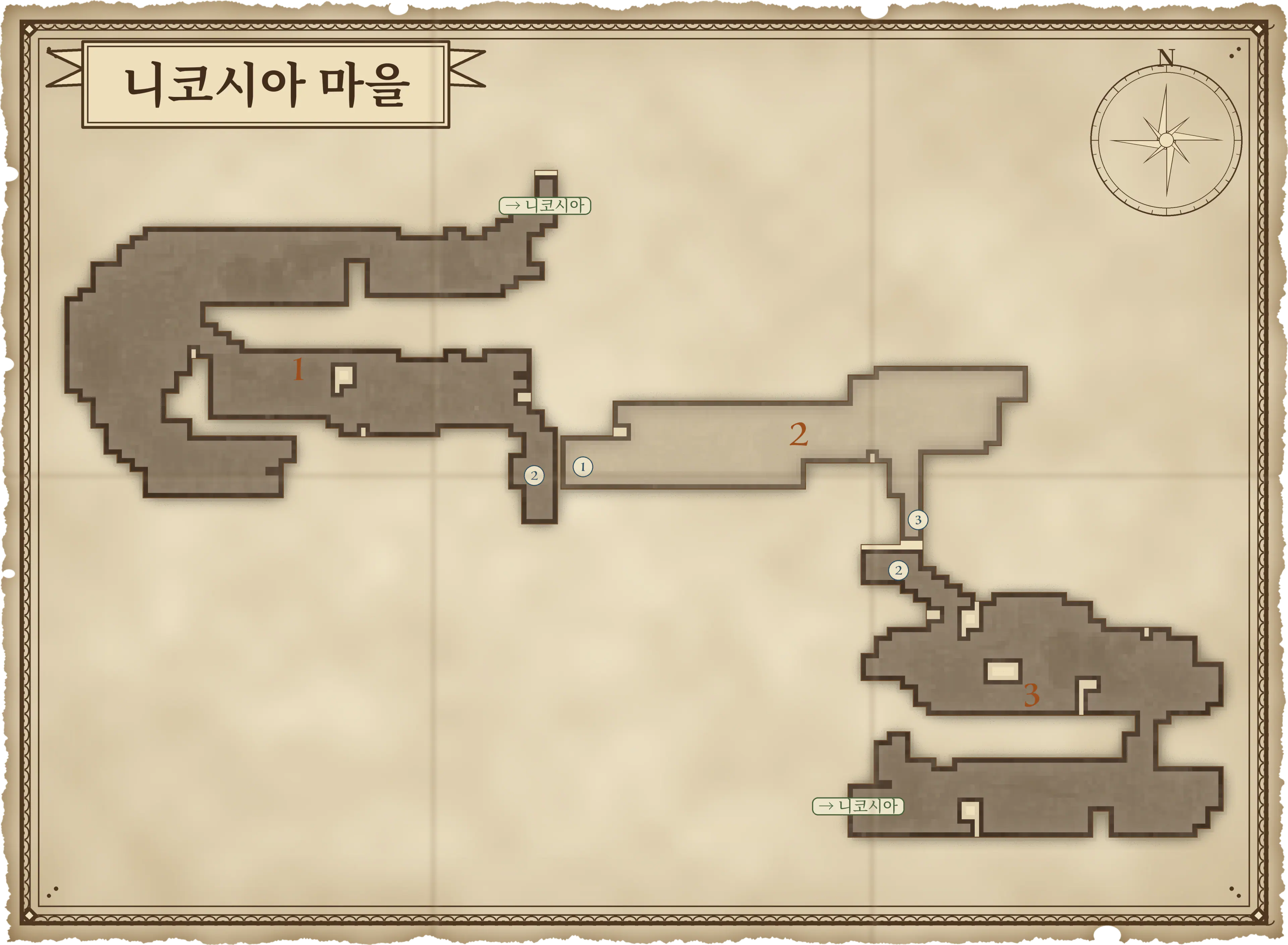 니코시아 마을 전체 지도