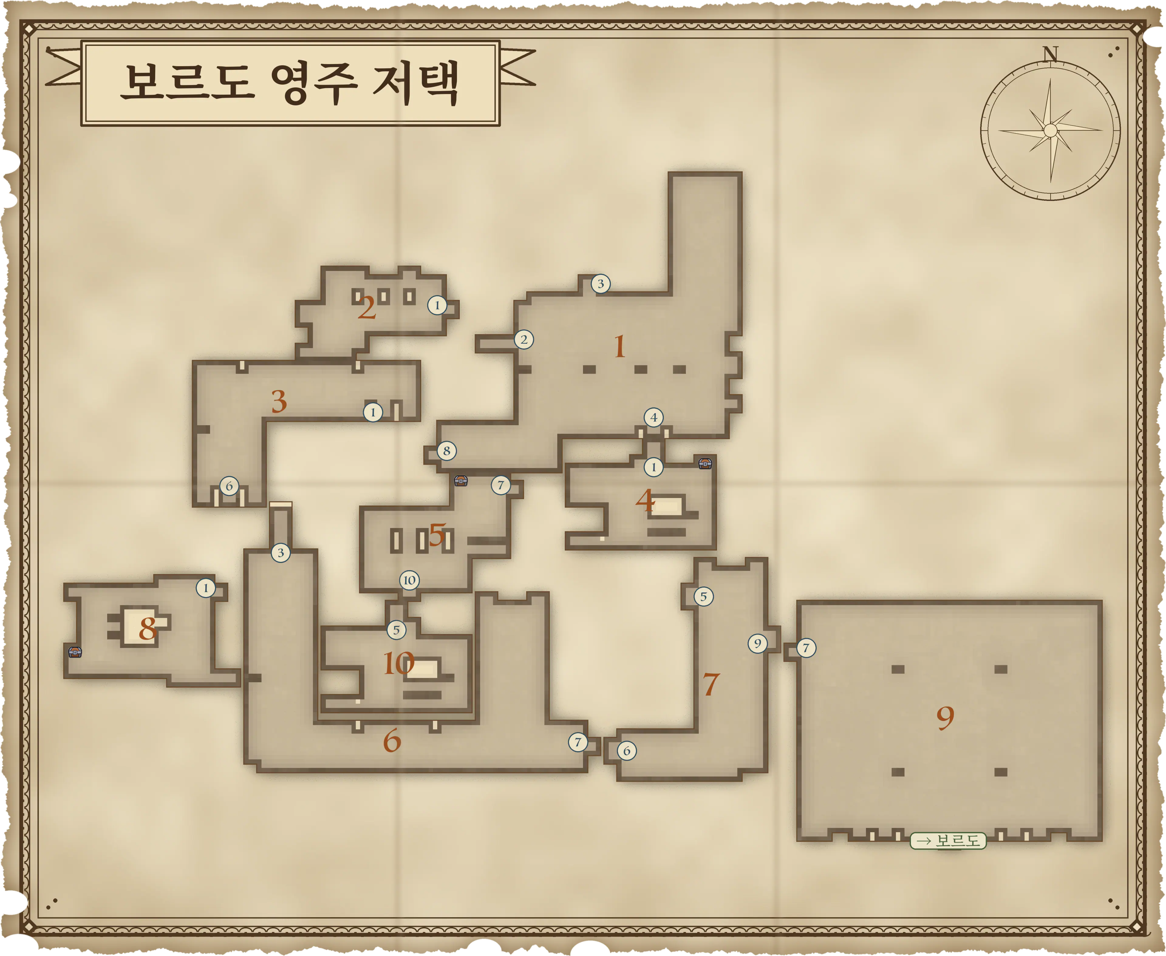 보르도 영주 저택 전체 지도